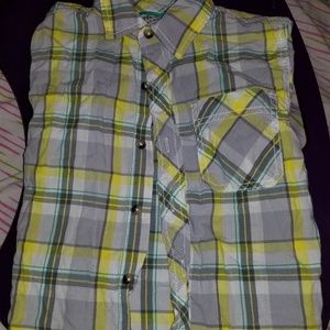 Arizona plaid button up worn once